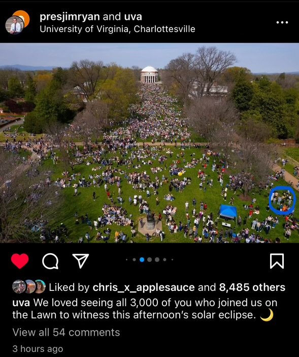 Lab viewers featured on UVA's insta 🤩