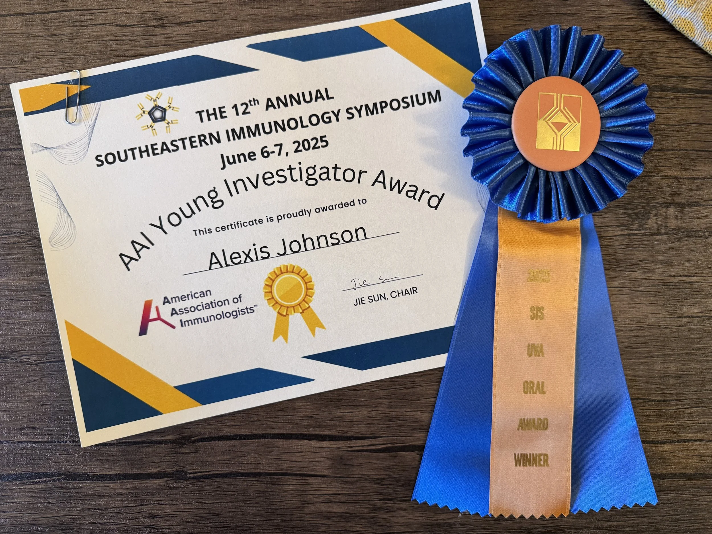 Congrats to Lexi and Clint - best trainee talk and poster