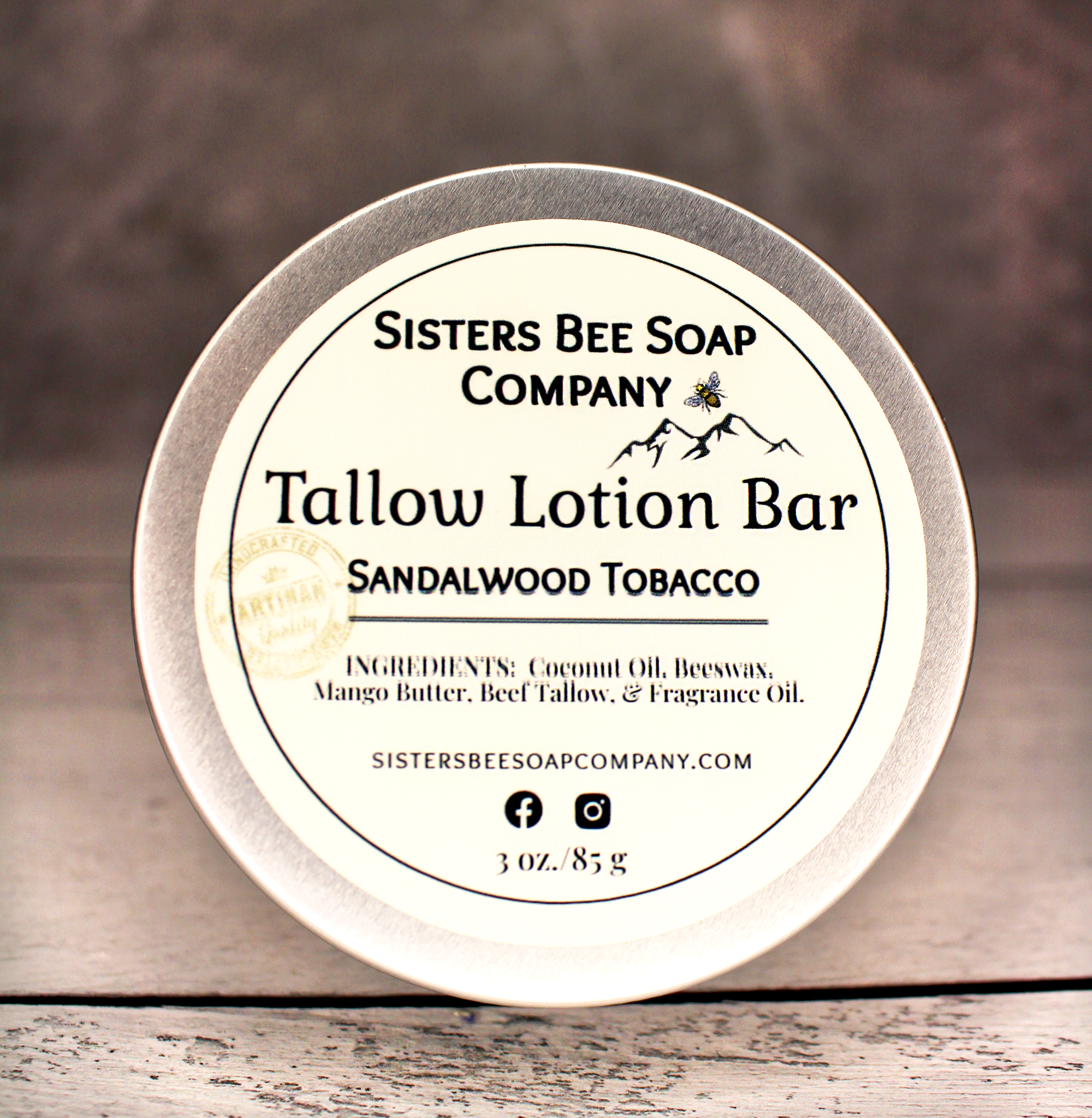 Tallow Lotion Bar Tin