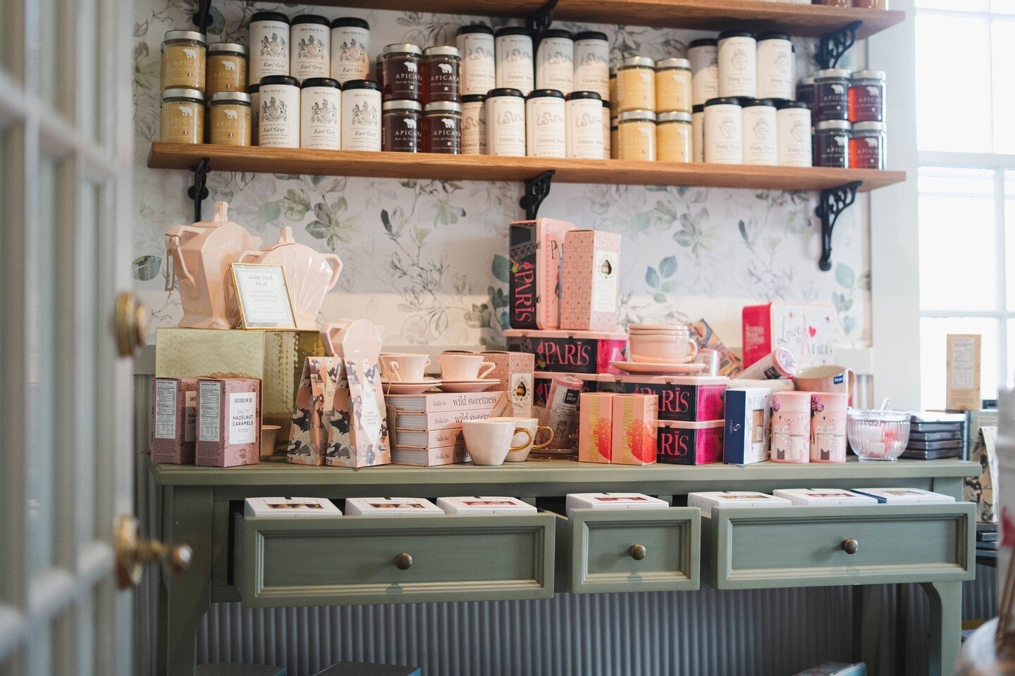 Afternoon tea anyone? A selection of natural jams and honeys, delicious buttercrunch tea dunkers and quality stoneware mugs will make your tea party complete! All found at Table + Provisions