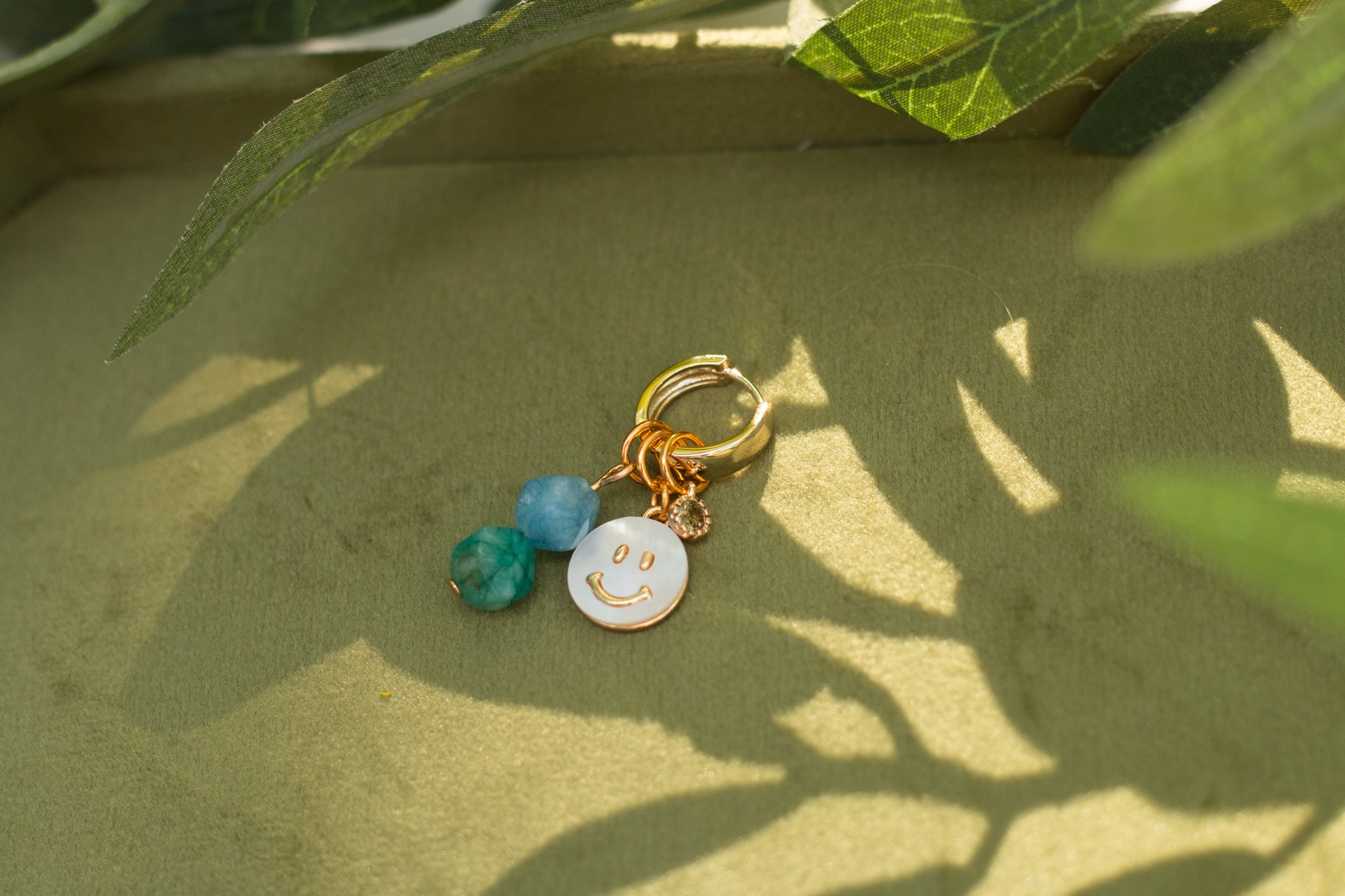 Smiley Charmed Hoop