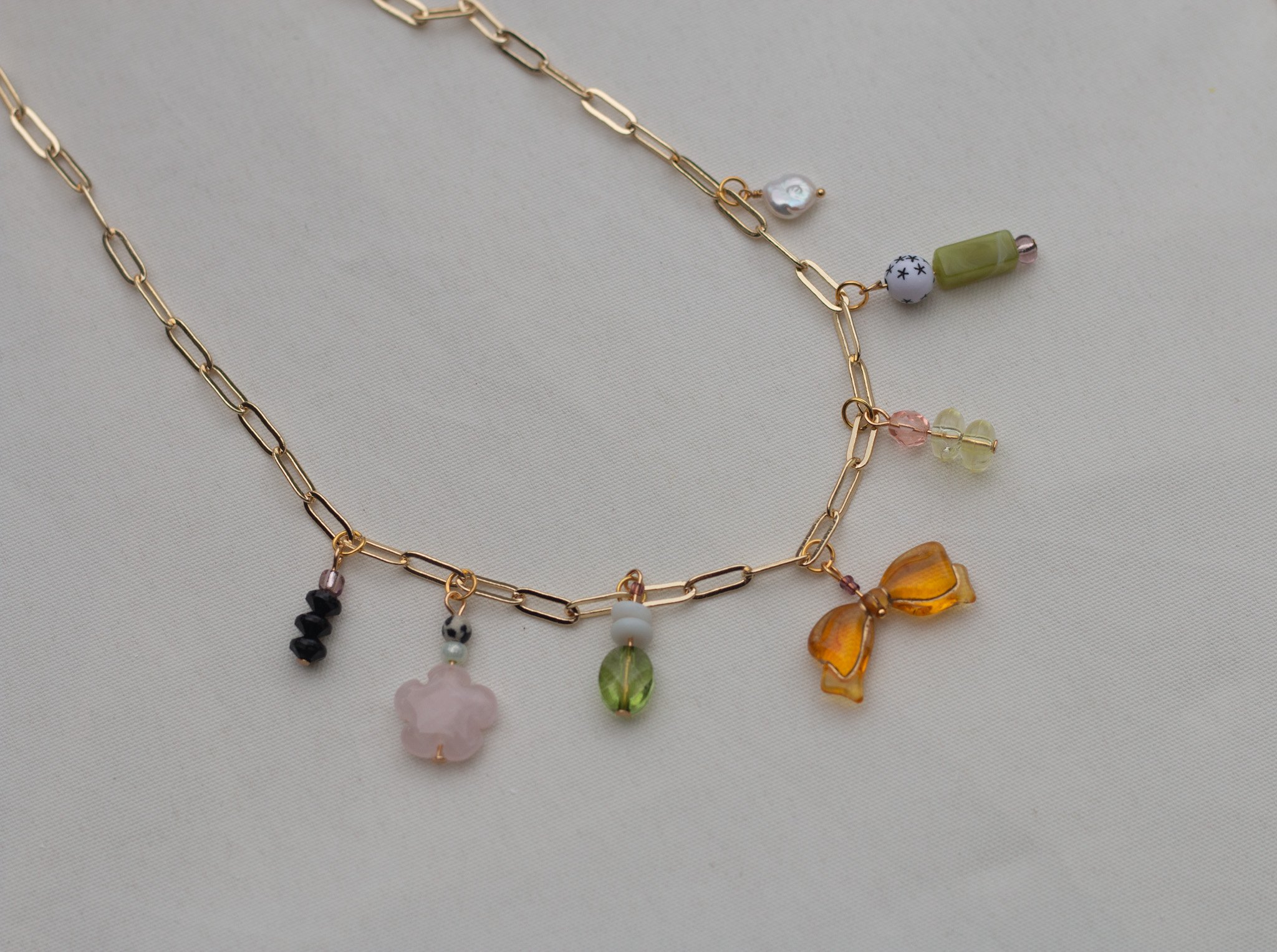 Amber Charm Necklace