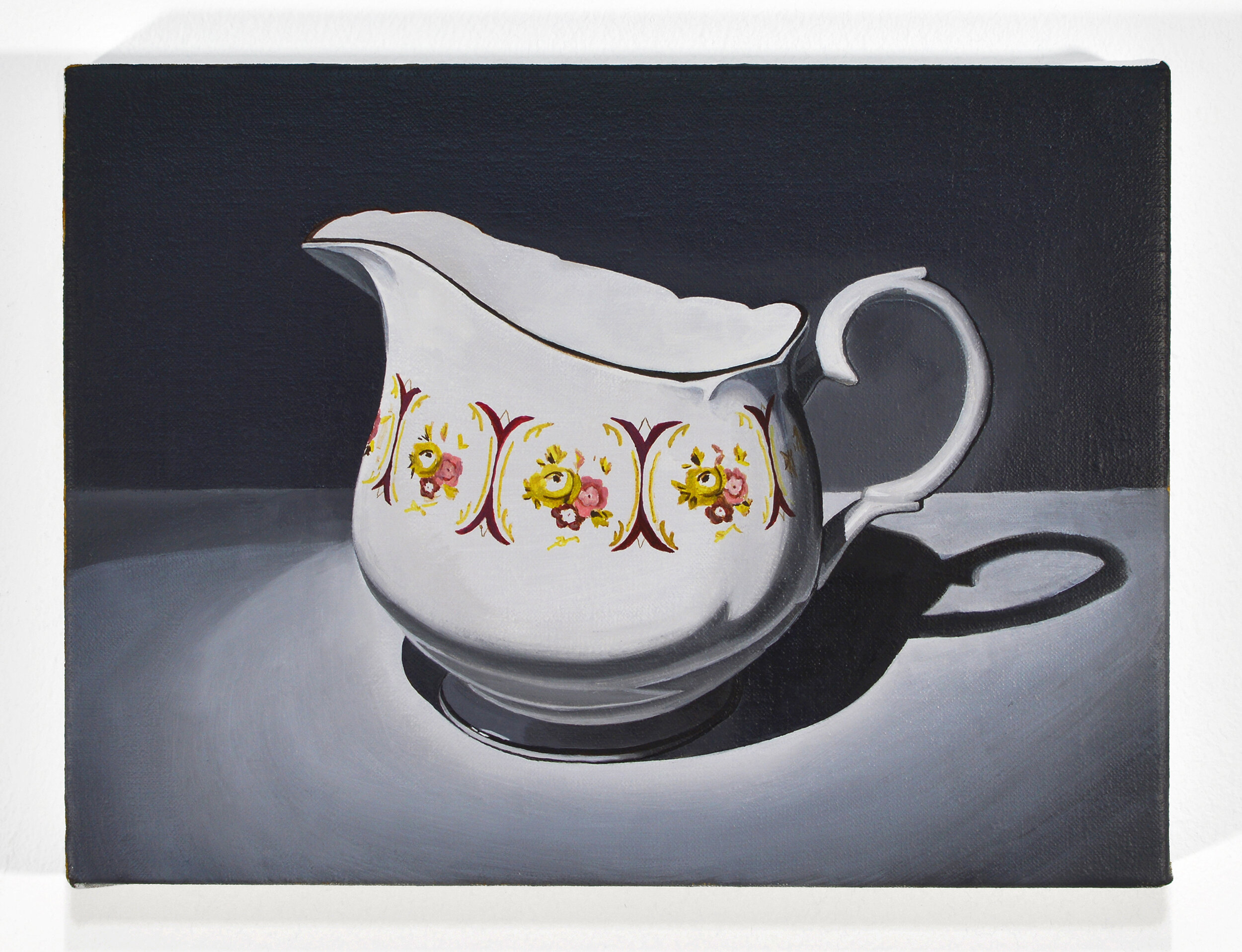  Milk jug (a) (2019)   Oil on linen  18 x 24cm  Private Collection 