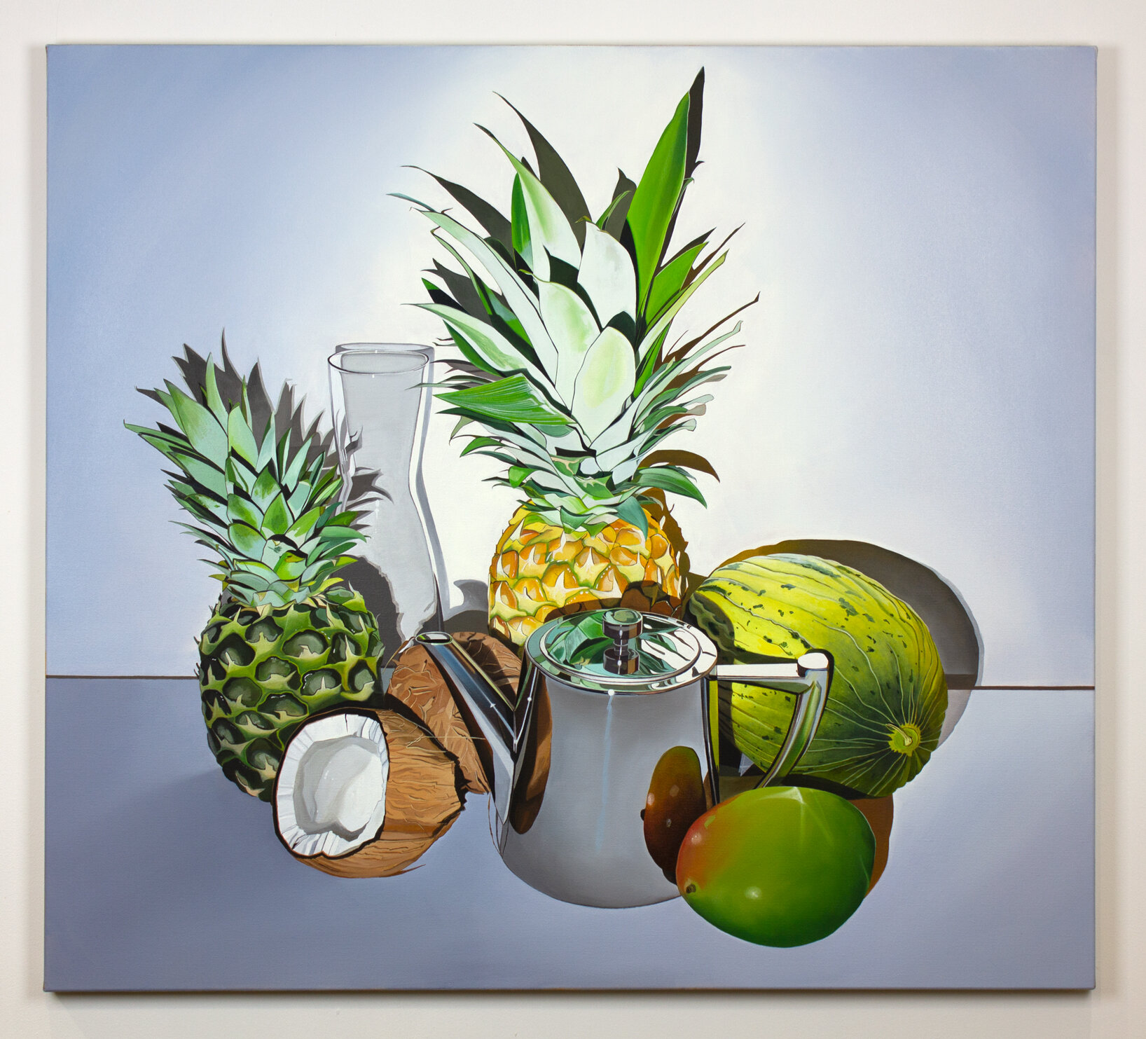  Tropical scene interrupted  Oil on linen  90 x 100cm  Private Collection   