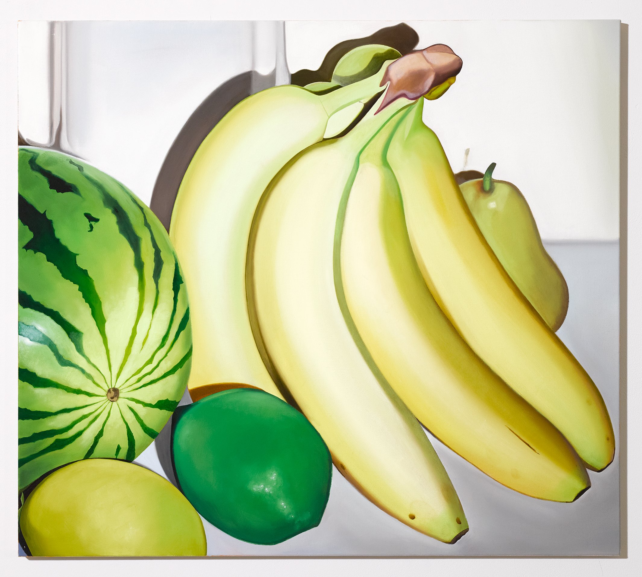  Proximate bananas I (2021)  Oil on linen  80 x 90cm  Available 