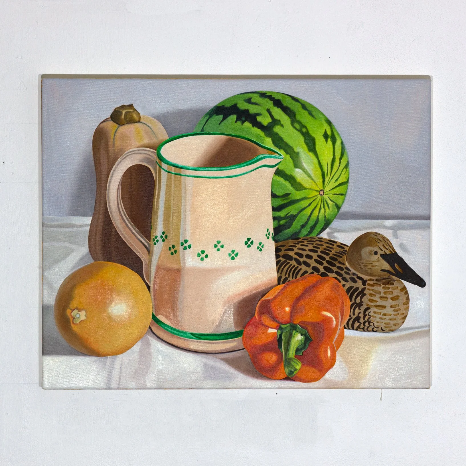  Still life with duck II  Oil on canvas  40 × 50 cm   