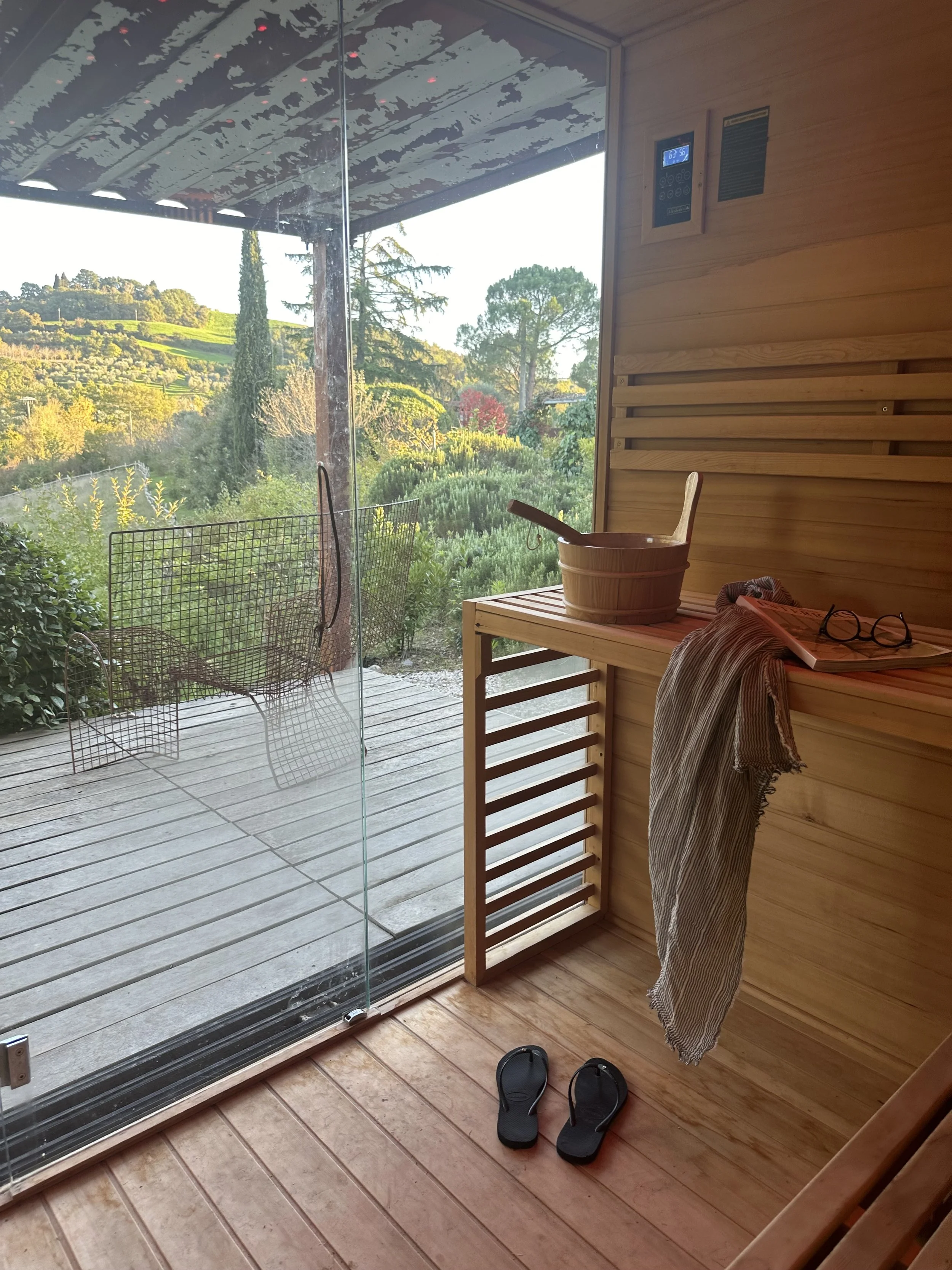 Custom Sauna Luxury retreat Tuscany 