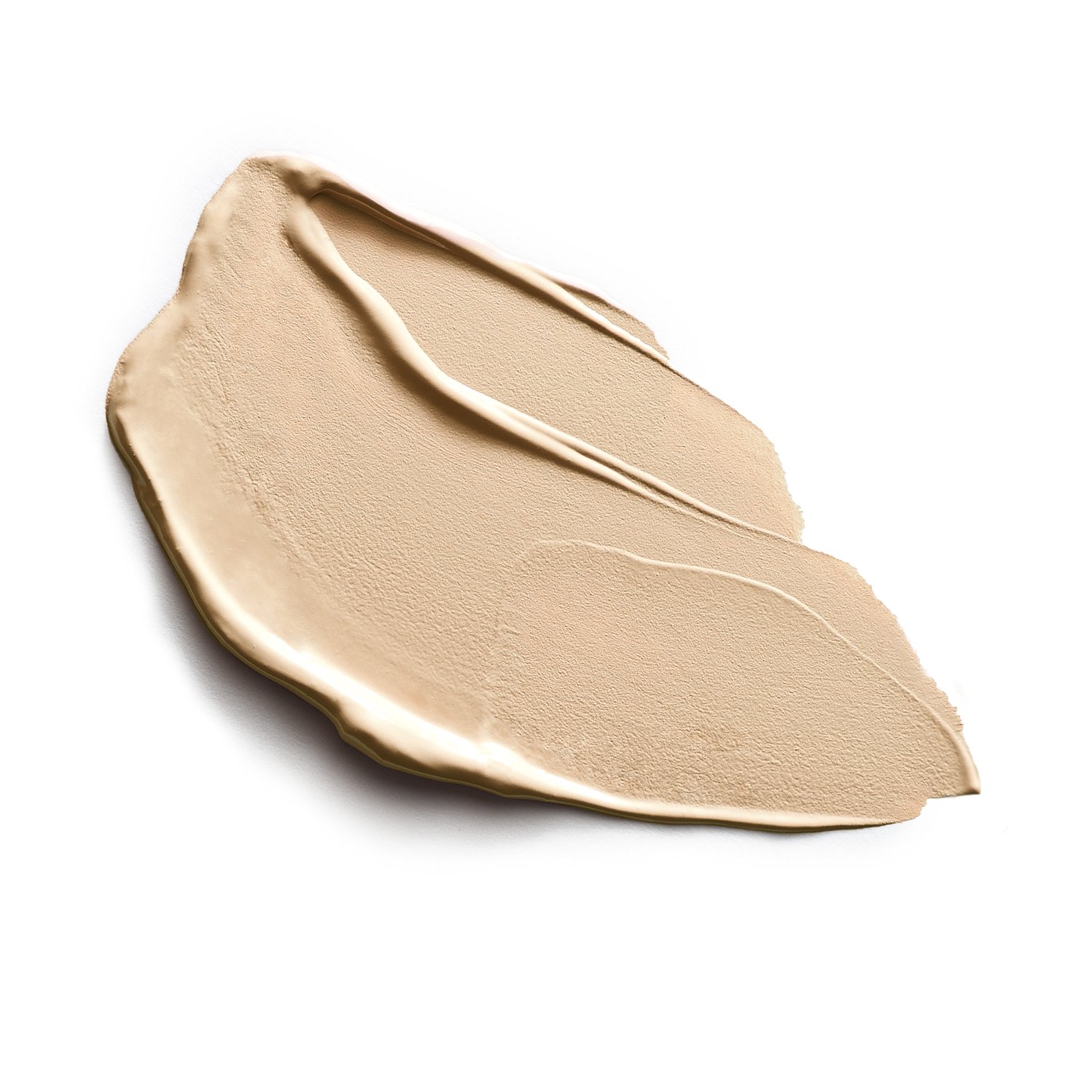Cream-colored foundation swatch on white background.