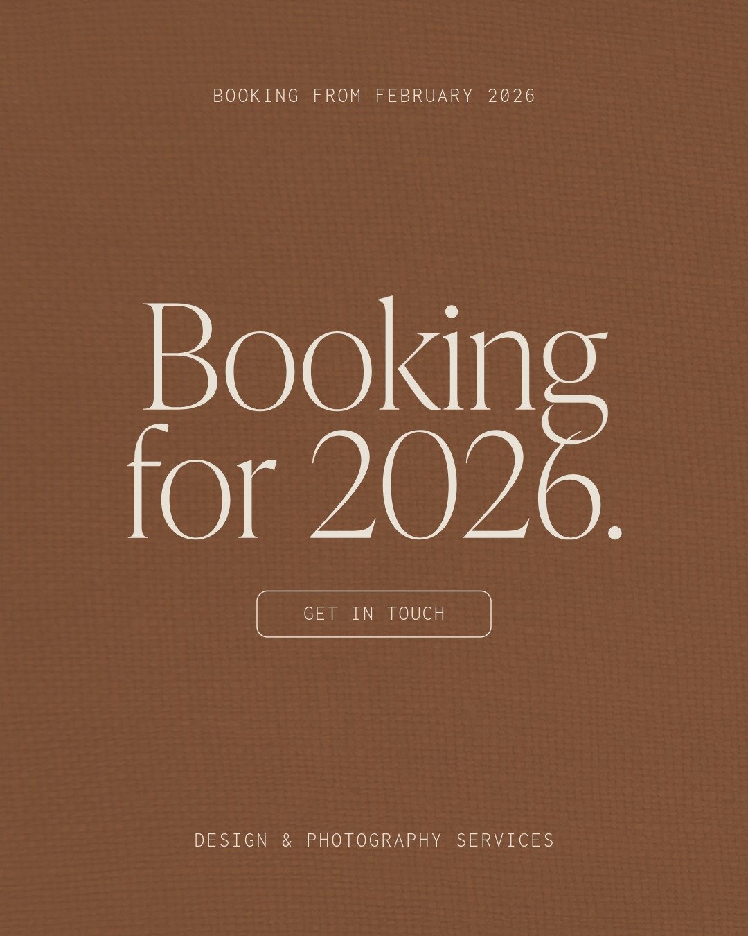 I'm now taking bookings from February 2026! 📅

If you're a property, hospitality, retail or lifestyle business on the hunt for design or photography services to bring your brand to life, I'm your gal 🙋&zwj;♀️

I'm now taking bookings from February 