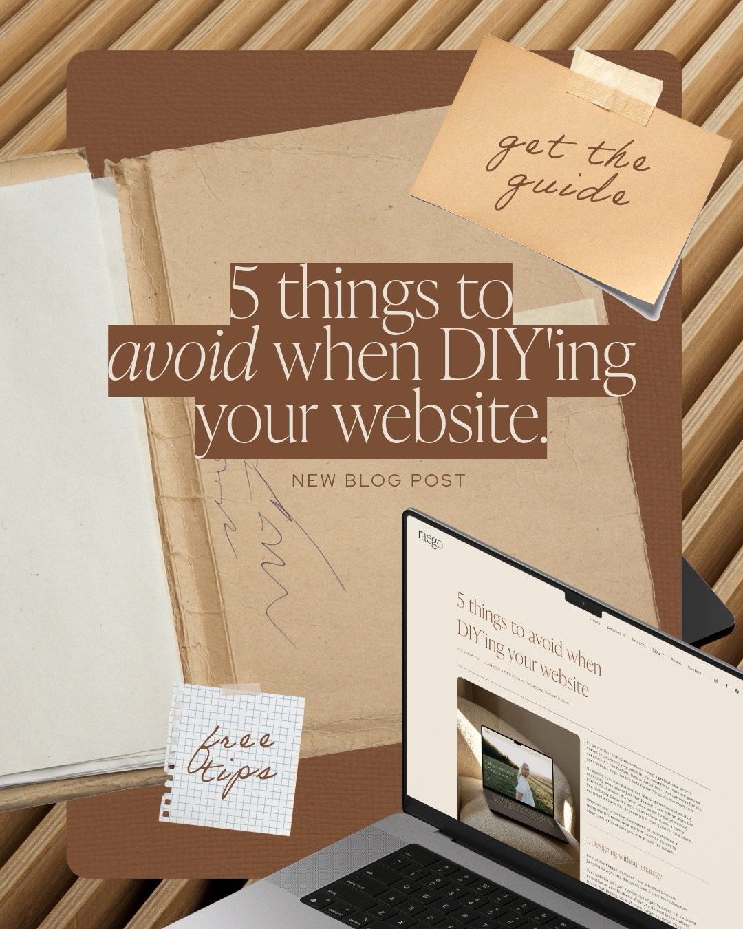 TAKE NOTE: Top 5 things to avoid when DIY&rsquo;ing your website 💻

DIY&rsquo;ing your own website is a great way to keep costs down and get your business up and running on the web when you&rsquo;re just starting out &ndash; but there&rsquo;s a few 