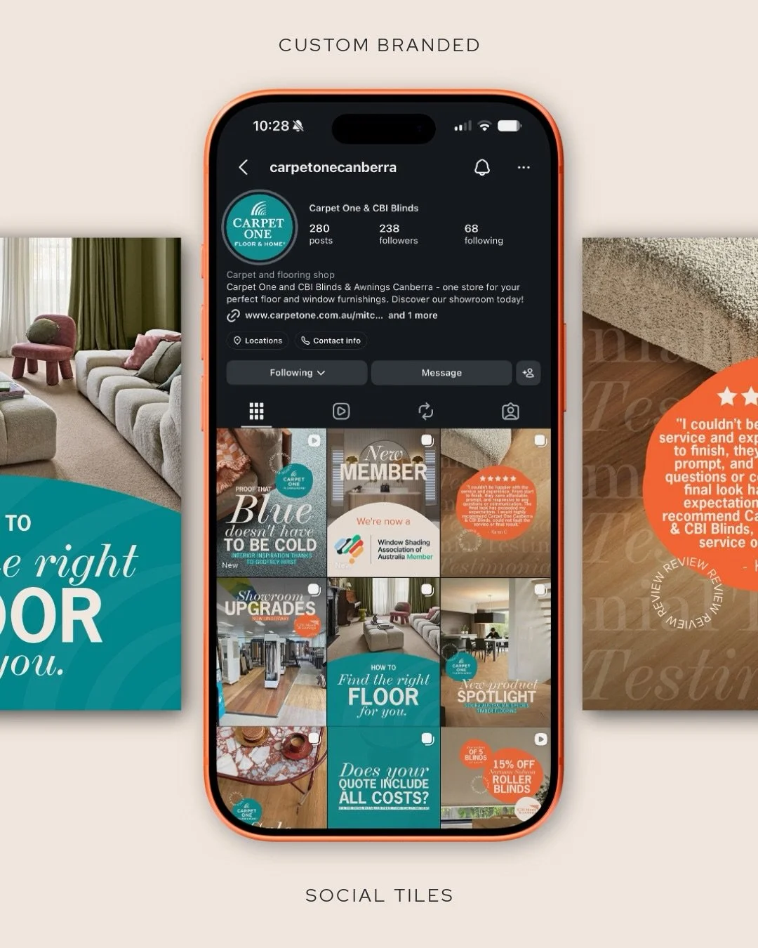 Some of my favourite custom branded social tiles designed so far this year for the team at @carpetonecanberra 😌💫

#branding #socialtemplates #socialmediamarketing