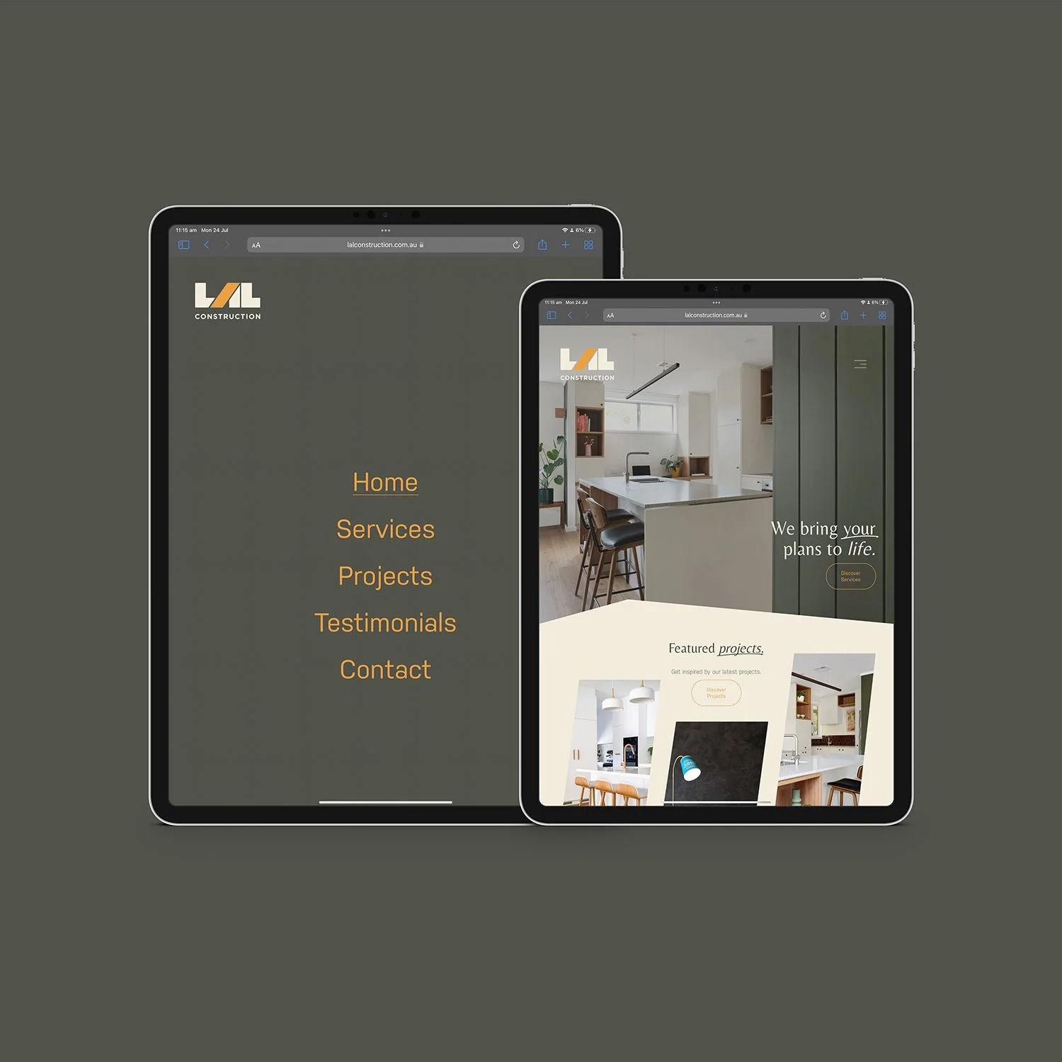 Raego Creative - LAL Construction Squarespace Website Design Tablets Layout.jpg