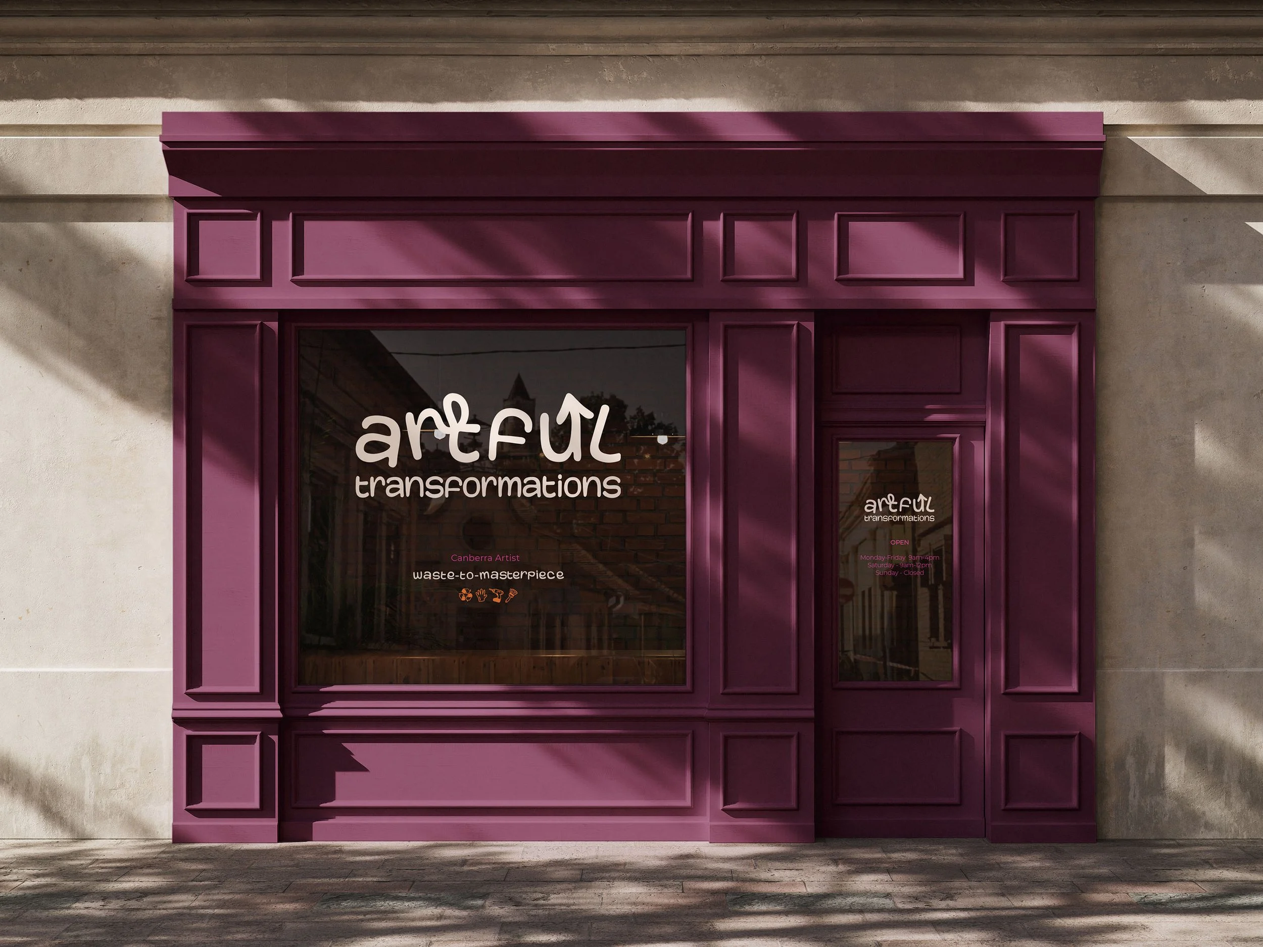 Raego Creative - Artful Transformations Logo Branding-shopfront fadade window mockup.jpg