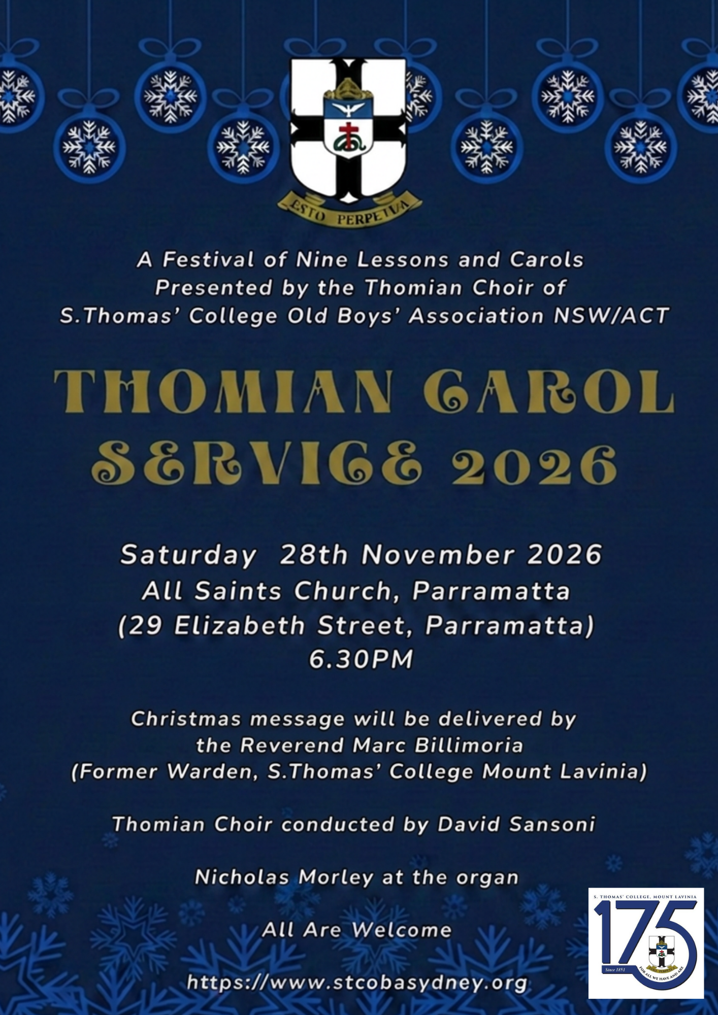 Thomian Carol Service 2026