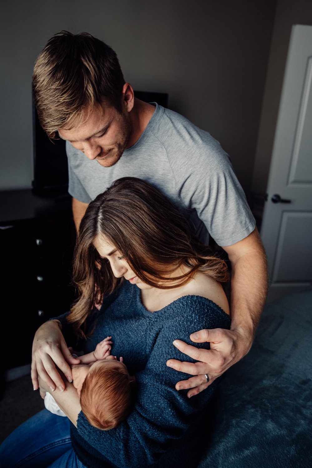  San Diego Newborn Lifestyle and birth Photographer red headed boy 