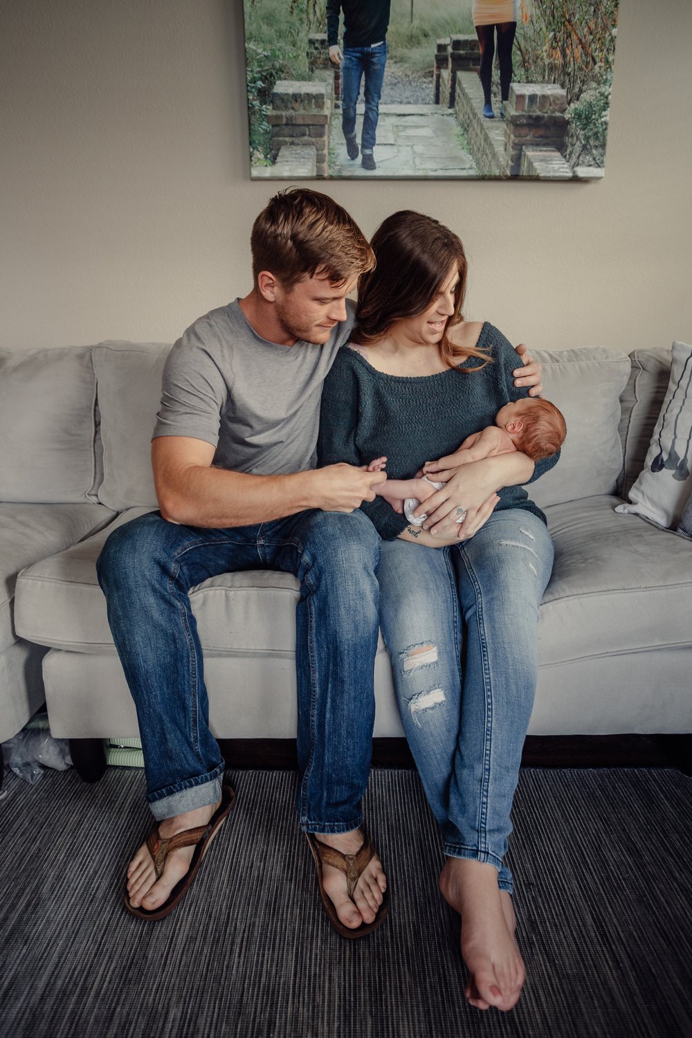  San Diego Newborn Lifestyle and birth Photographer red headed boy 