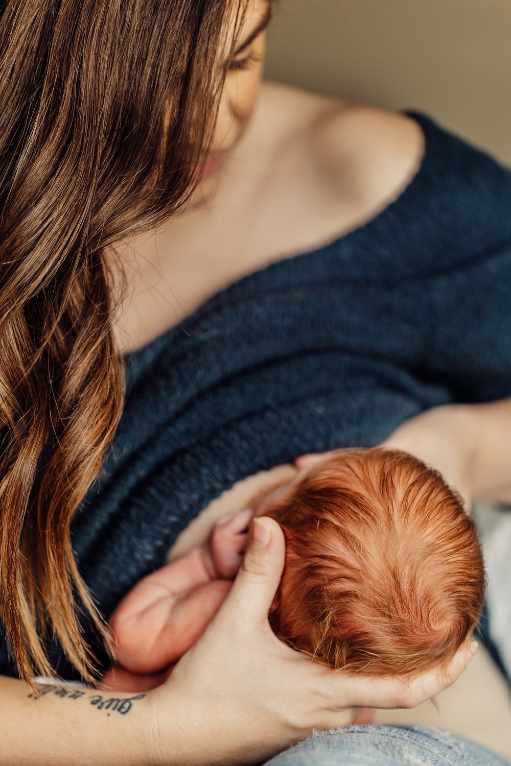  San Diego Newborn Lifestyle and birth Photographer red headed boy 