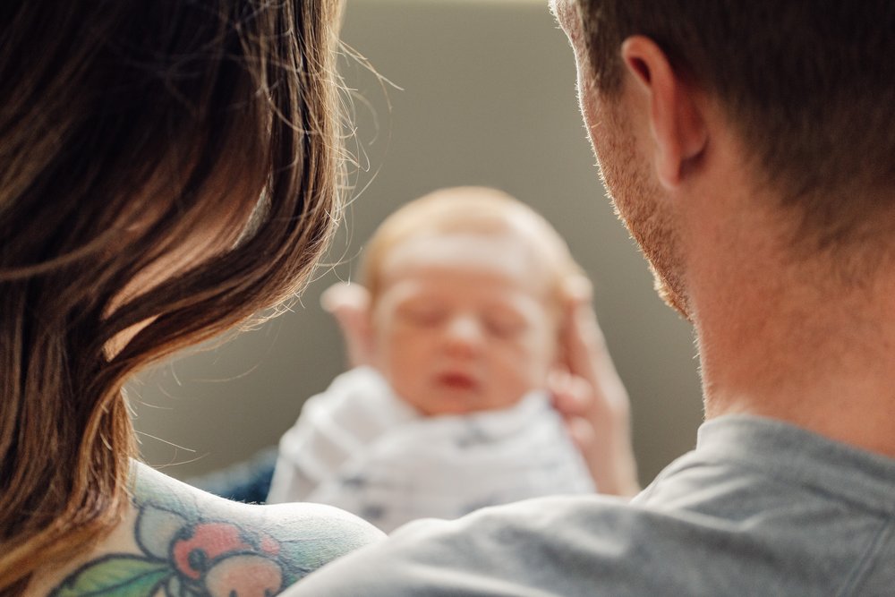  San Diego Newborn Lifestyle and birth Photographer red headed boy 