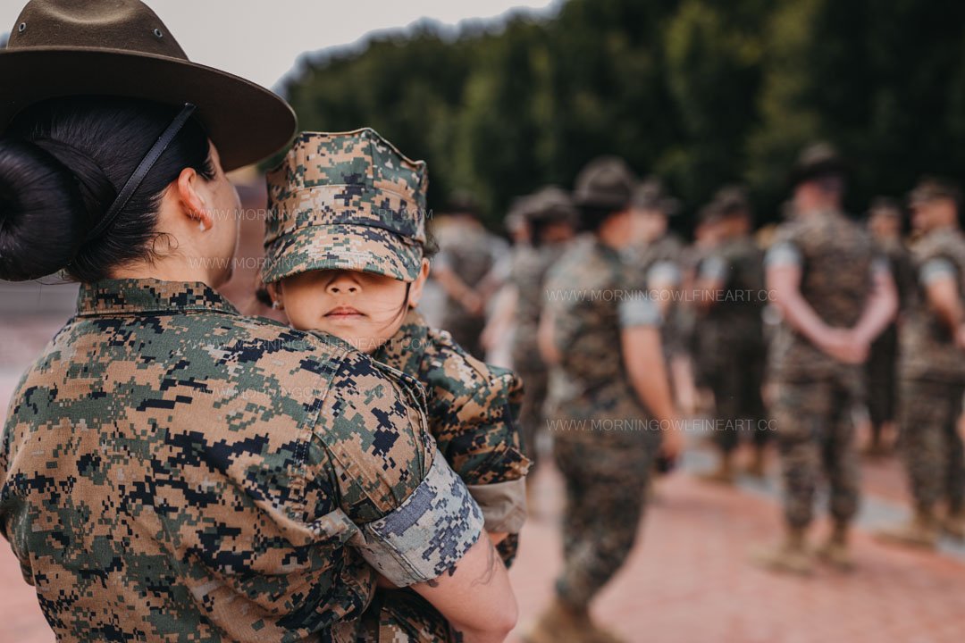  Morning Owl Fine Art Photography Female Marine Drill Instructor San Diego MCRD Promotion to SSGT 