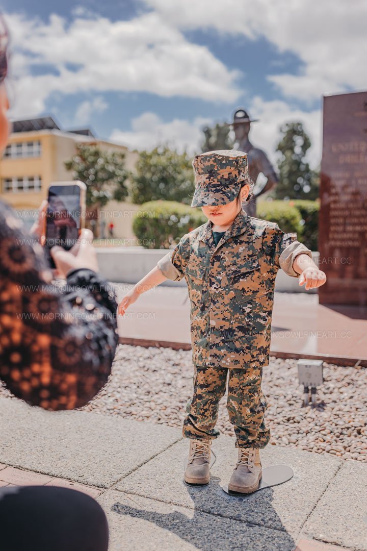  Morning Owl Fine Art Photography Female Marine Drill Instructor San Diego MCRD Promotion to SSGT 