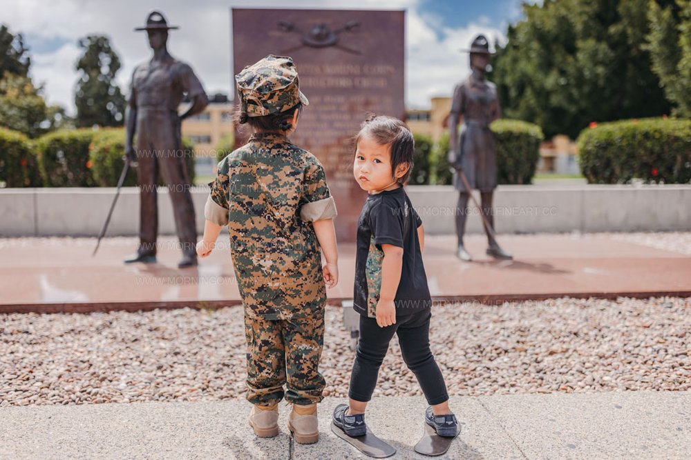  Morning Owl Fine Art Photography Female Marine Drill Instructor San Diego MCRD Promotion to SSGT 