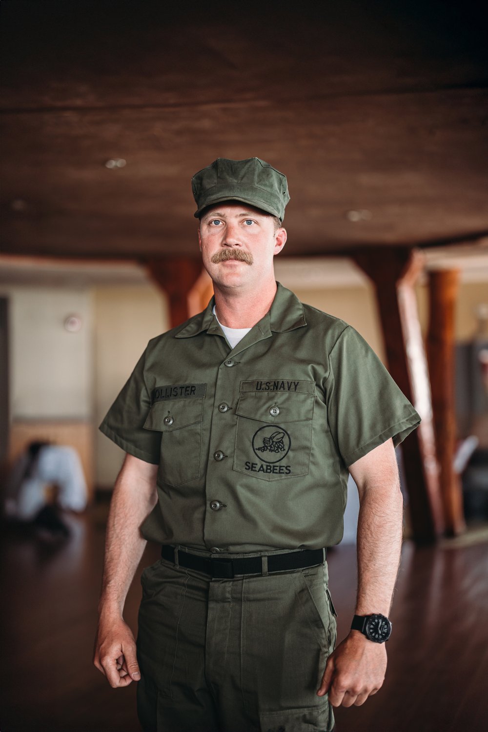 Drab Green Seabee Battle Dress Uniform