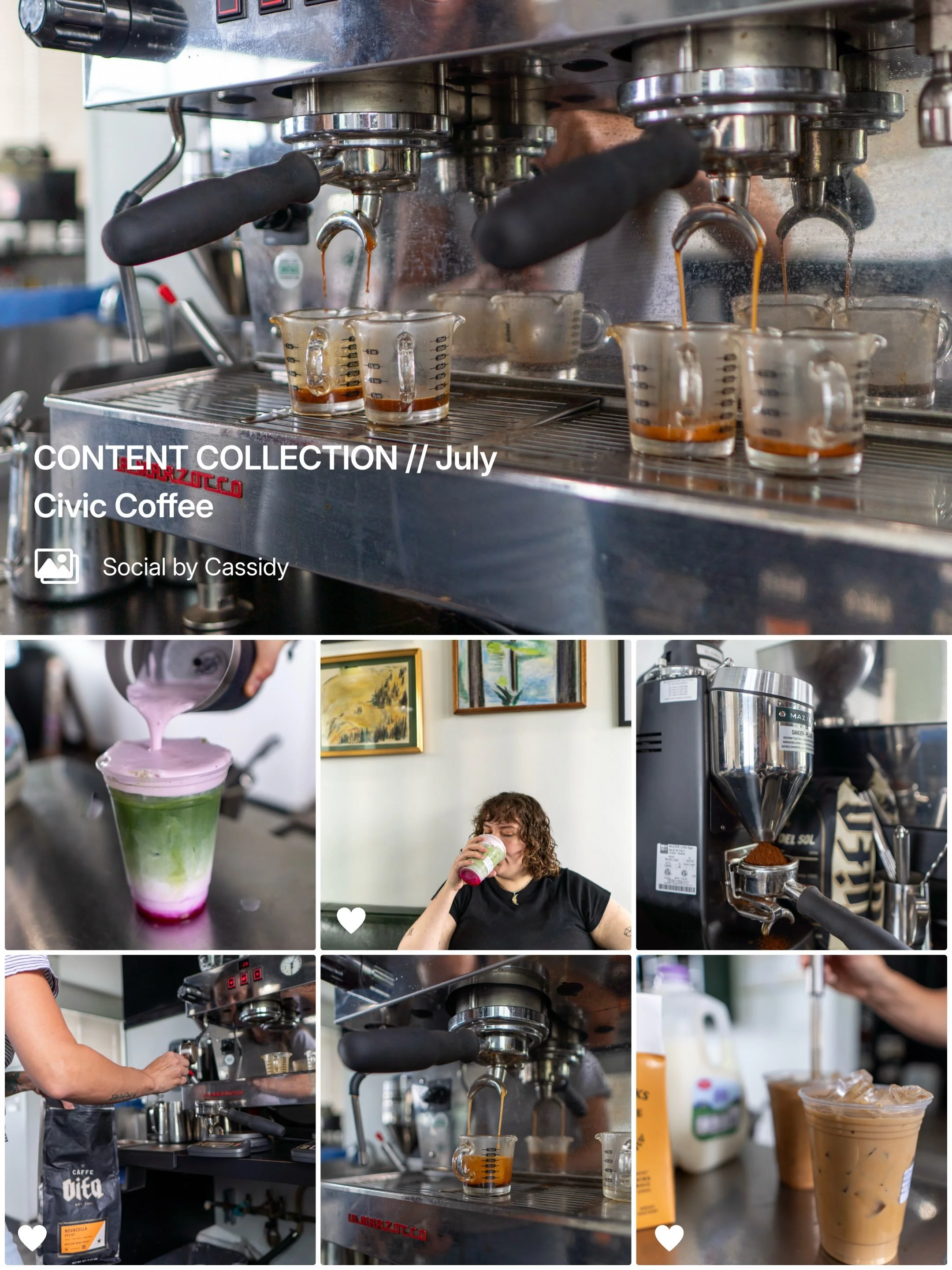 July at Civic Coffee. This content collection focused on capturing genuine moments, the cafe in action, and the atmosphere that keeps people coming back. 

Client: @civiccoffeepa 
Photography &amp; Content: @socialbycassidy 

#BrandPhotography #Conte