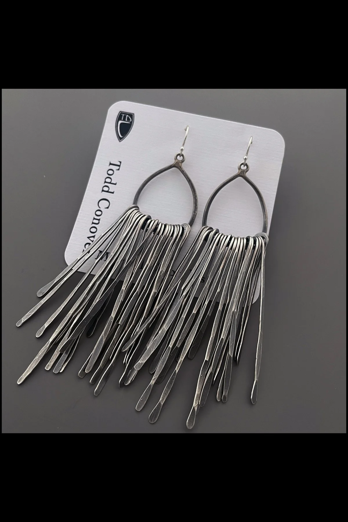 Sterling Silver Hammered Fringe Waterfall Earrings Made to Order