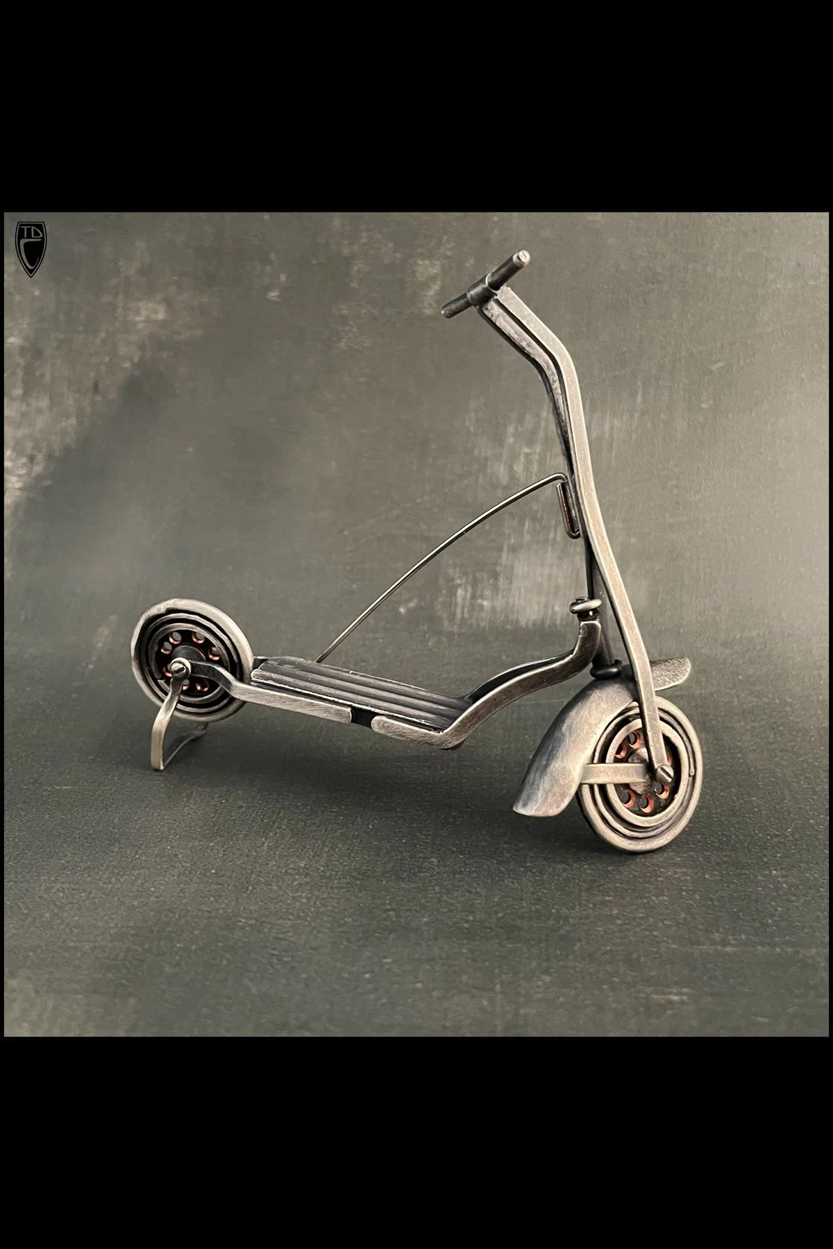 "Scooter", Sterling Silver and Copper Brooch