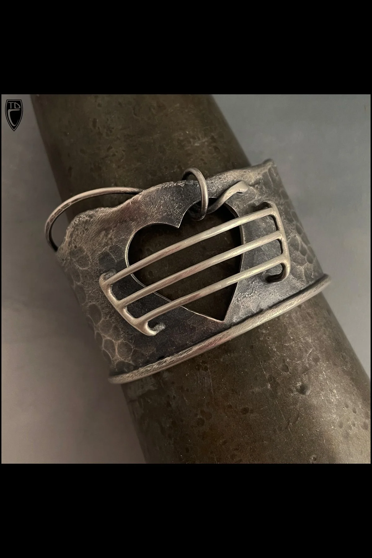 "Bumper Cars, Sterling Silver Heart Cuff