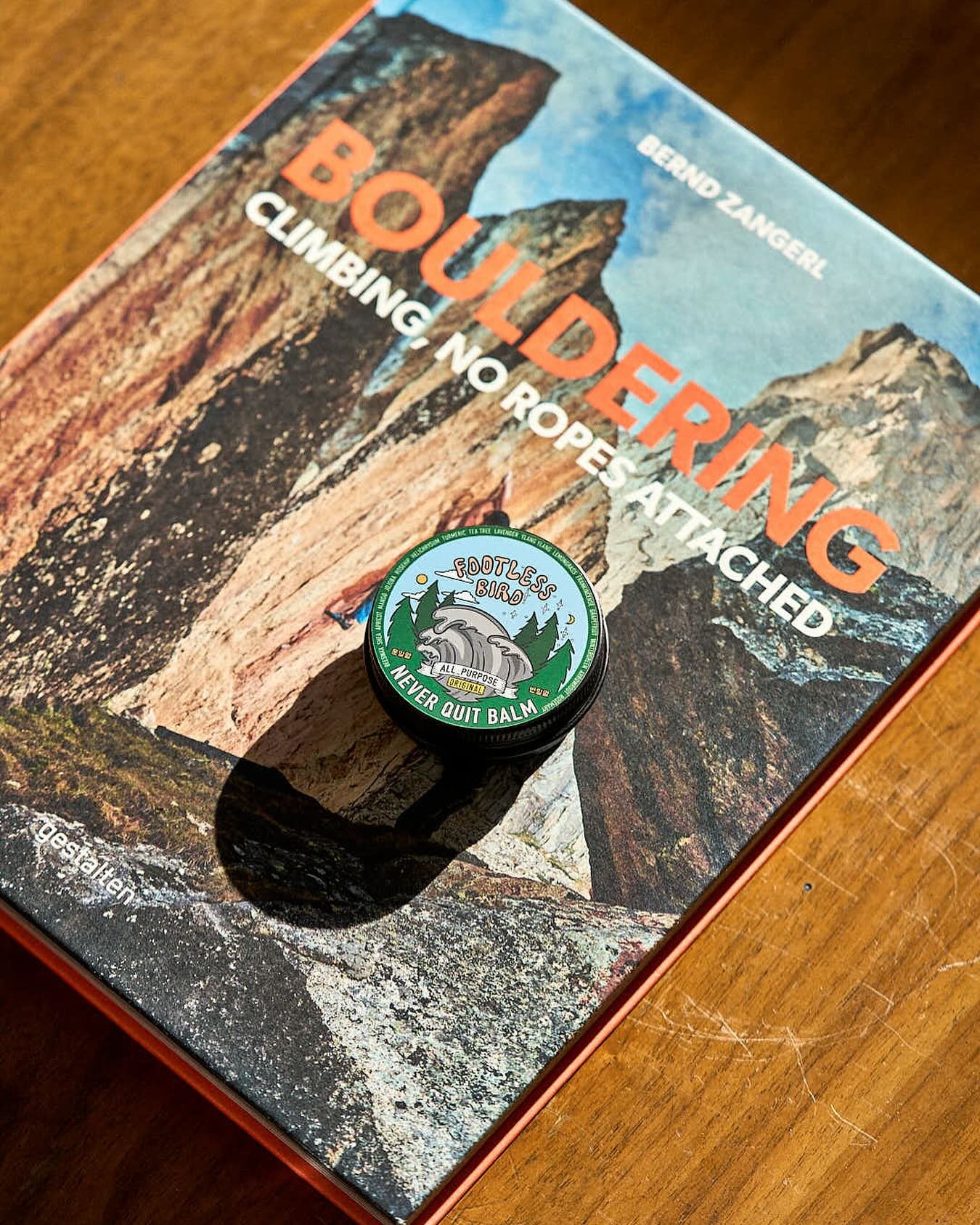 Also, don&rsquo;t forget to bring a Never Quit Balm&mdash;your finger skin matters!👉

Link in bio.👆

&bull;

#climberskincare #bouldering #neverquitbalm #bishop #bishop #redrocks