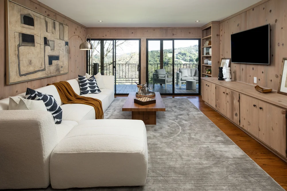 Den at Franciscan Ridge, Portola Valley after staging by Encore