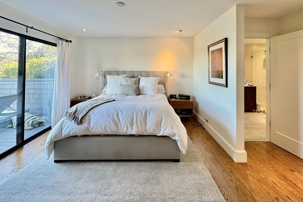 Bedroom at Franciscan Ridge, Portola Valley before staging