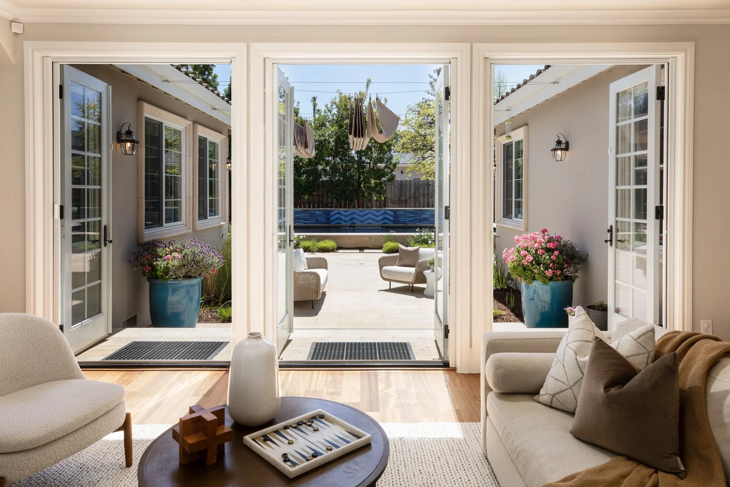 Living space staged by Encore Staging Services