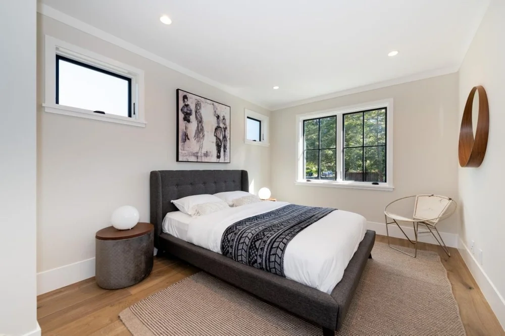 Bedroom at Cypress Court, Los Altos Hills after staging by Encore