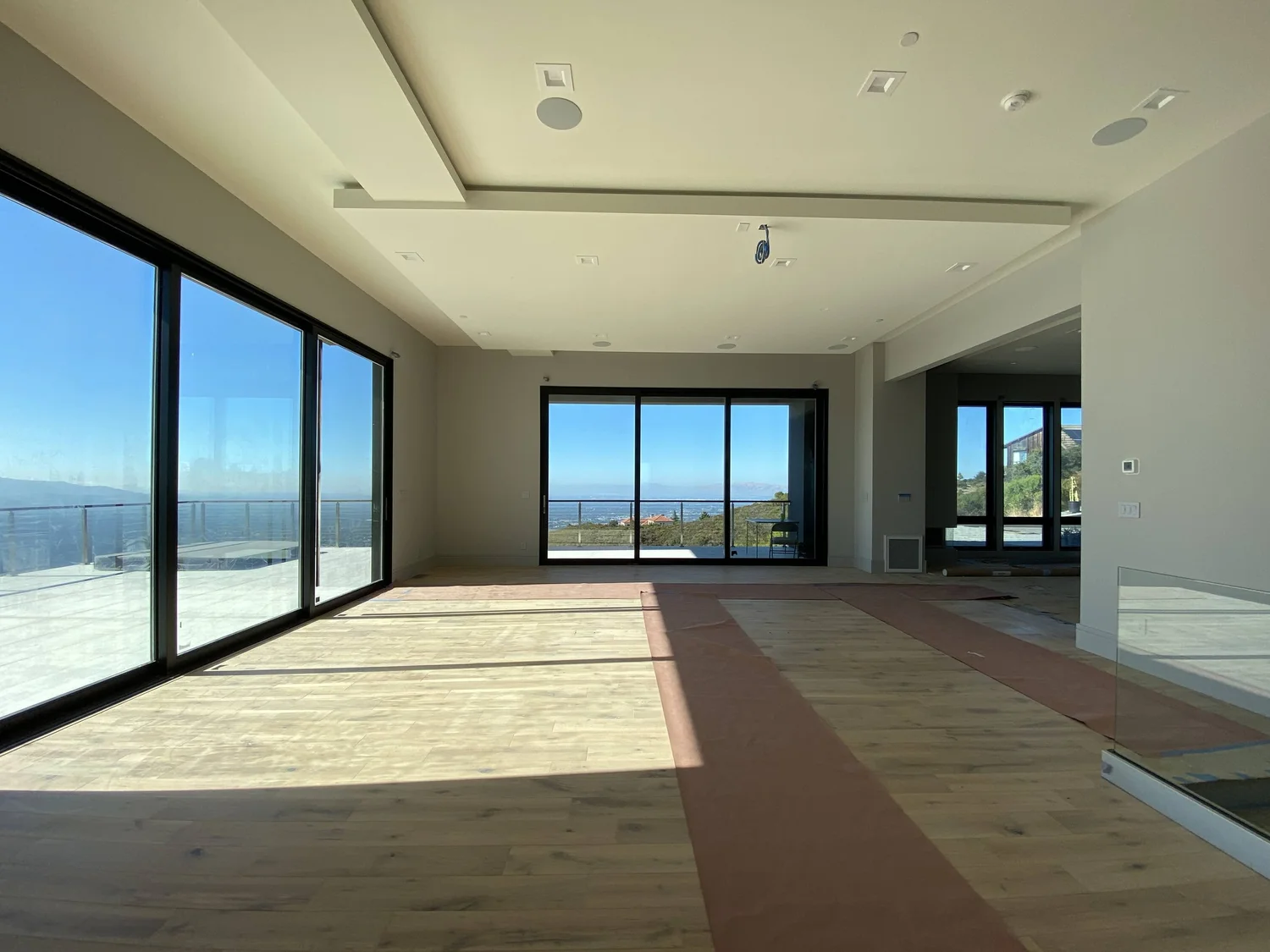 Great room at Blackberry Hill Road, Los Gatos before staging