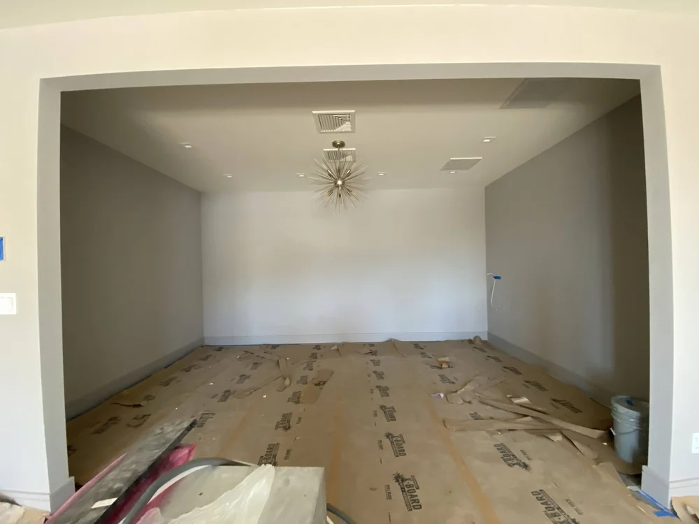 Tasting lounge at Blackberry Hill Road, Los Gatos before staging