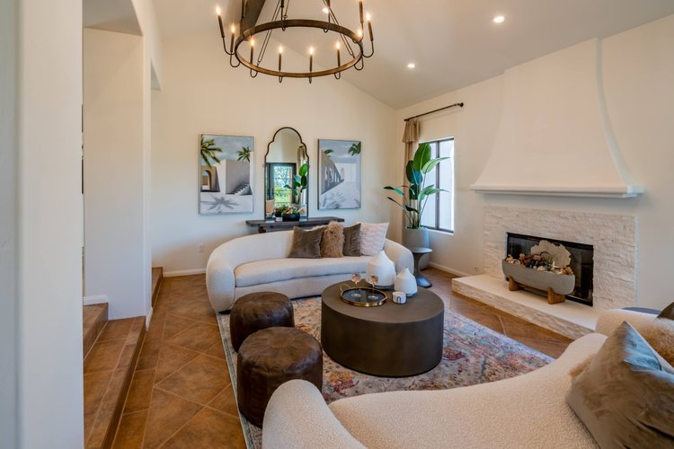 Living room at 1910 Barker Pass Road, Santa Barbara
