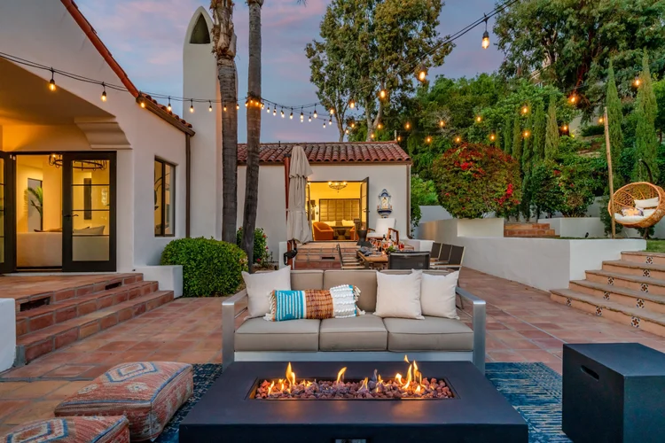 Fire table lounge at 1910 Barker Pass Road, Santa Barbara