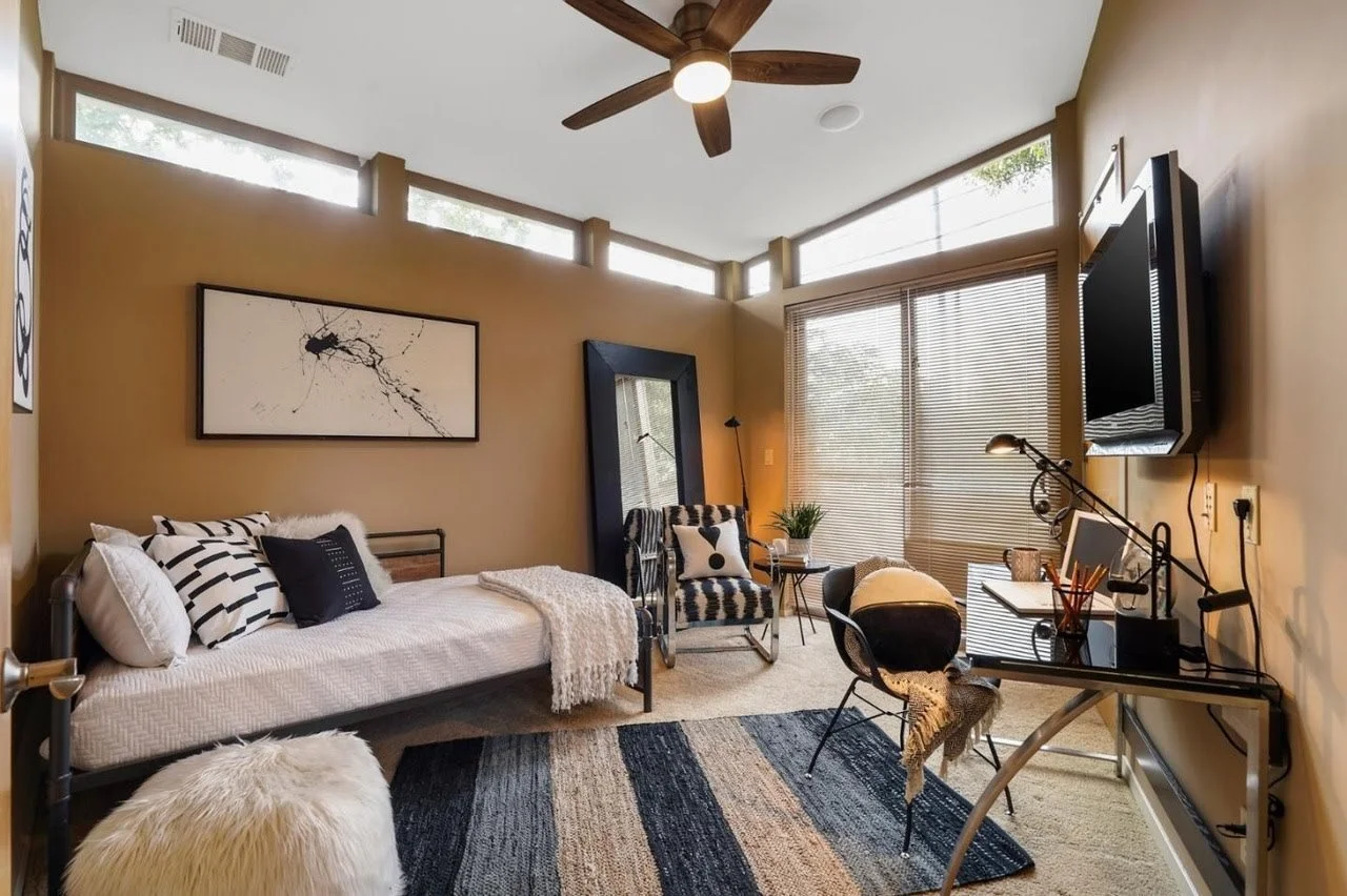 Bedroom at 475 Fernando Avenue, Palo Alto after staging by Encore
