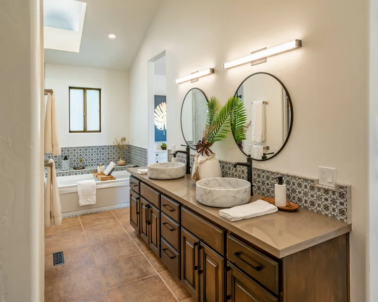Primary bath at 1910 Barker Pass Road, Santa Barbara