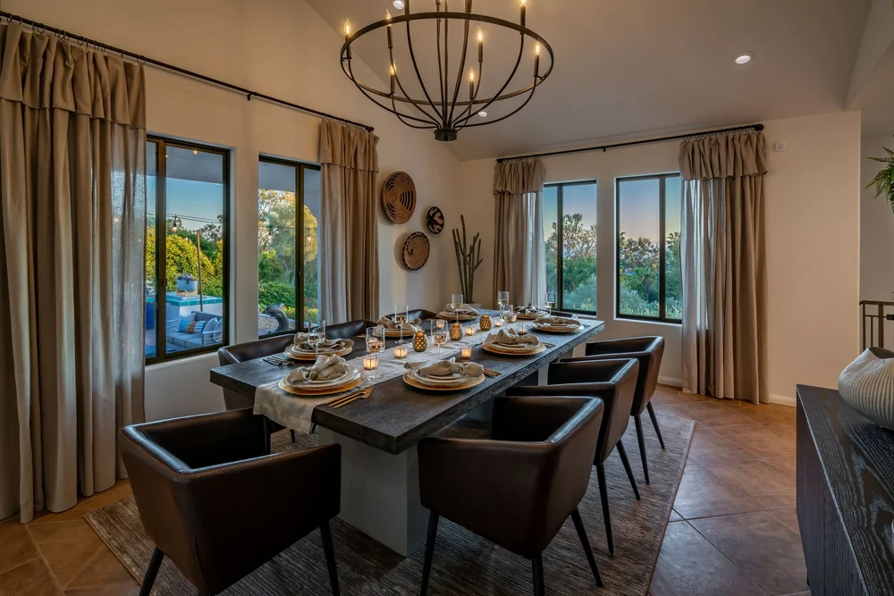 Dining room at 1910 Barker Pass Road, Santa Barbara