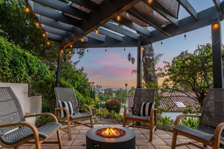 Pergola with ocean view at 1910 Barker Pass Road, Santa Barbara