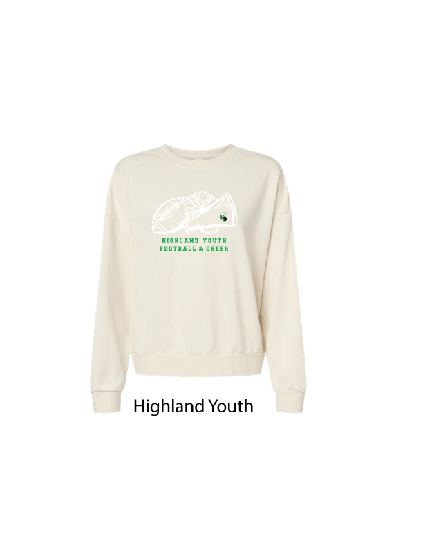 Ladies Crop Crewneck Sweatshirt (Cheer)