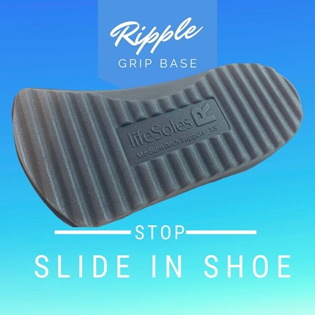 Who wants a 3/4 orthotic that slides around in their shoe..... 🤭 NOT ME! 👎🏼 This is why we developed our ripple base. It sinks into your existing shoe bed to reduce slide so your not always chasing your orthotic around your shoe 👌🏼👣🙌