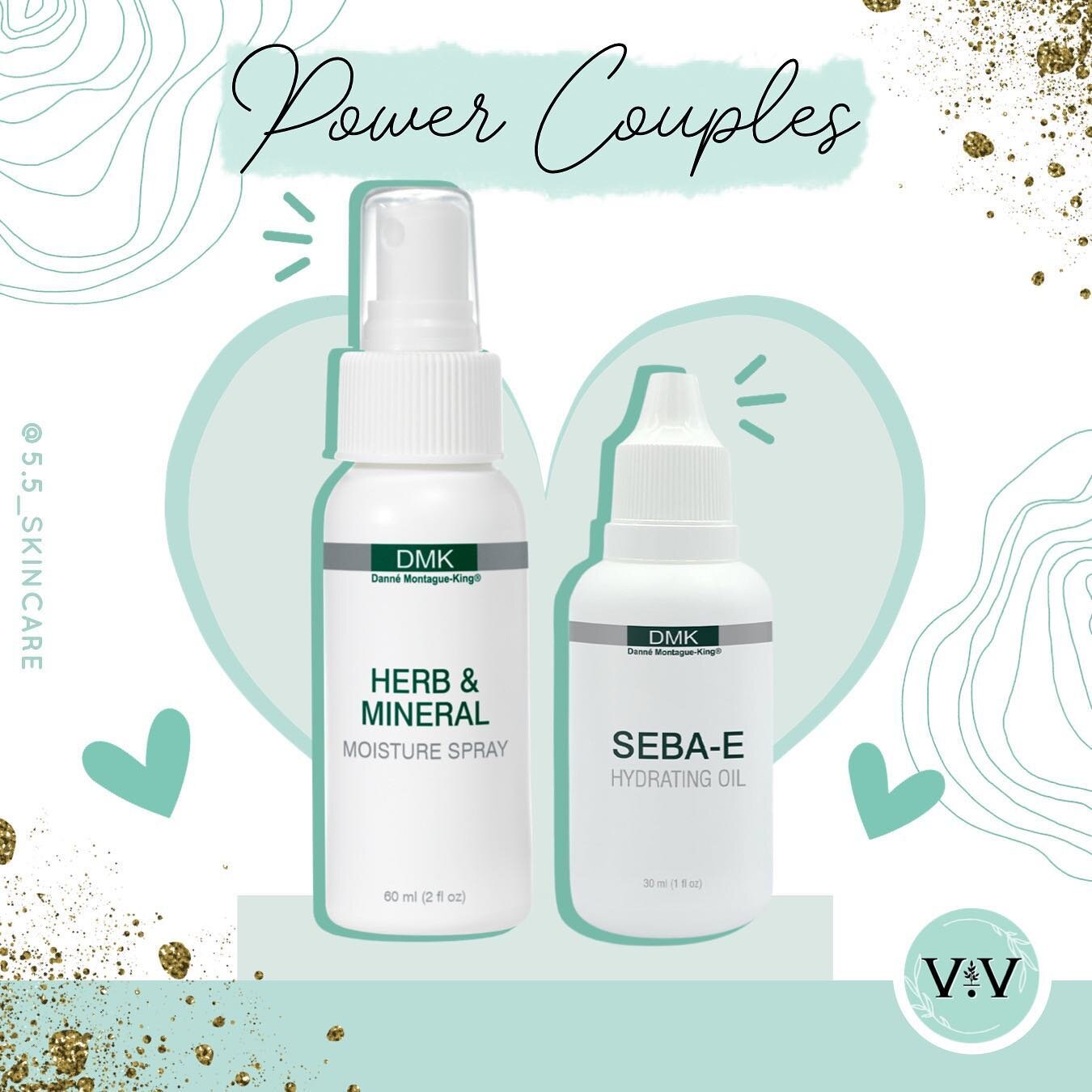 A MATCH MADE IN SKINCARE HEAVEN 👯💕

From morning light until after dark, your skin needs support and protection. DMK's Seba-E and Herb &amp; Mineral Spray provide both! 🌓

By mimicking the skin's natural secretions, this power duo replicates, repa