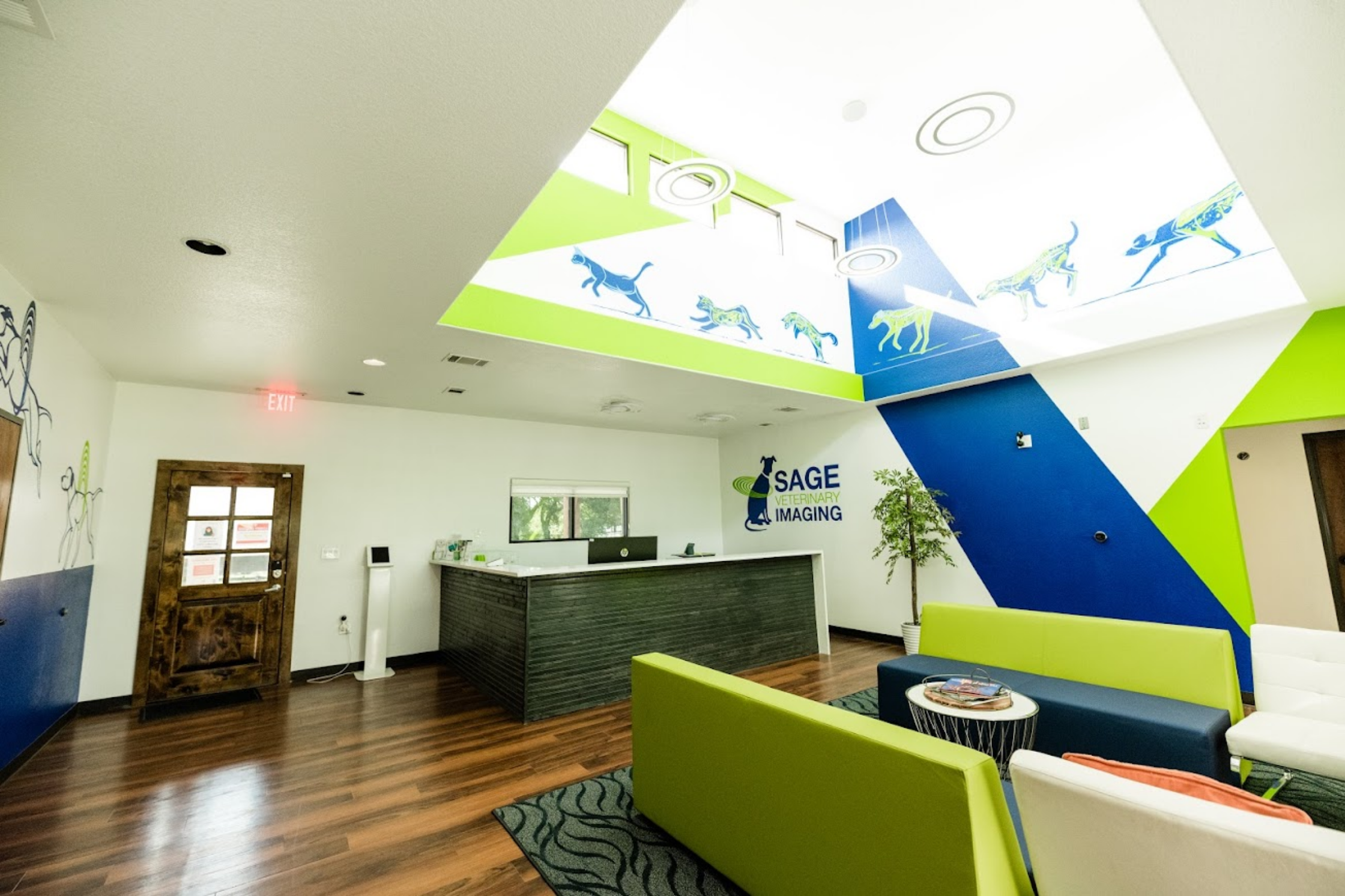 Reception area at Sage Veterinary Imaging in Round Rock, Texas