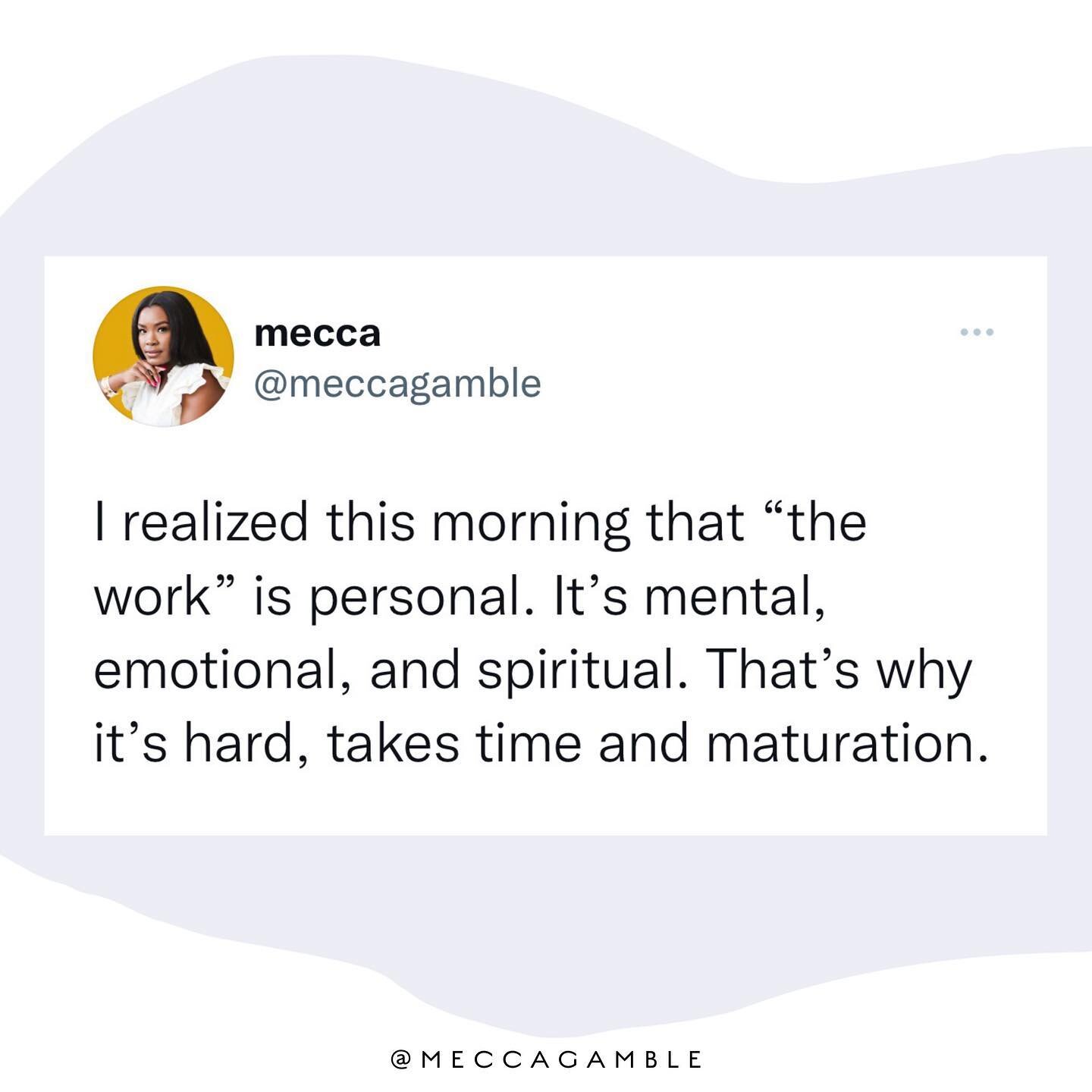 Your personal life is always going to show up in your business. Focus your growth efforts accordingly. It happens on the inside first. 💛