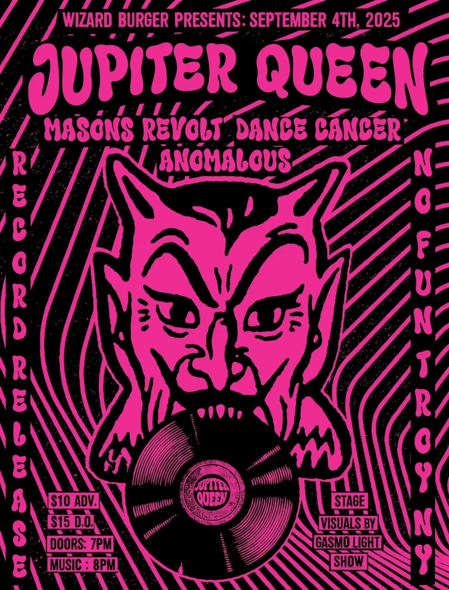 First show on the east coast is coming up!! I&rsquo;ll be lighting up the stage for the Jupiter Queen record release at No Fun in Troy NY &mdash; September 4th! 

@thewizardburger bringing the chaos with:
⚡️ @jupiterqueenrock
⚡️ @masons_revolt
⚡️ @da