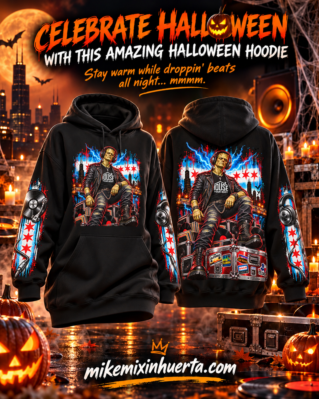 The Frankenstein DJ – All-Sided Hoodie